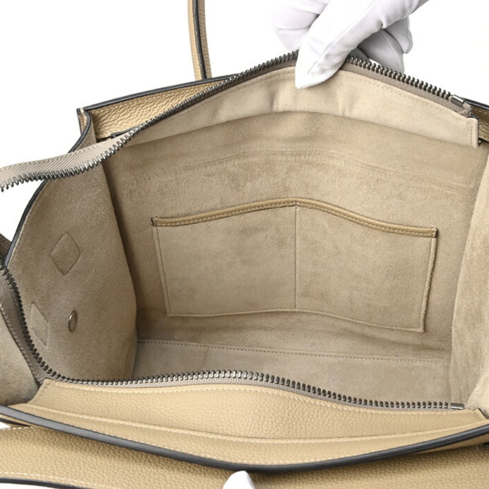 CELINE luggage micro beige handbag - Picture 8 of 10